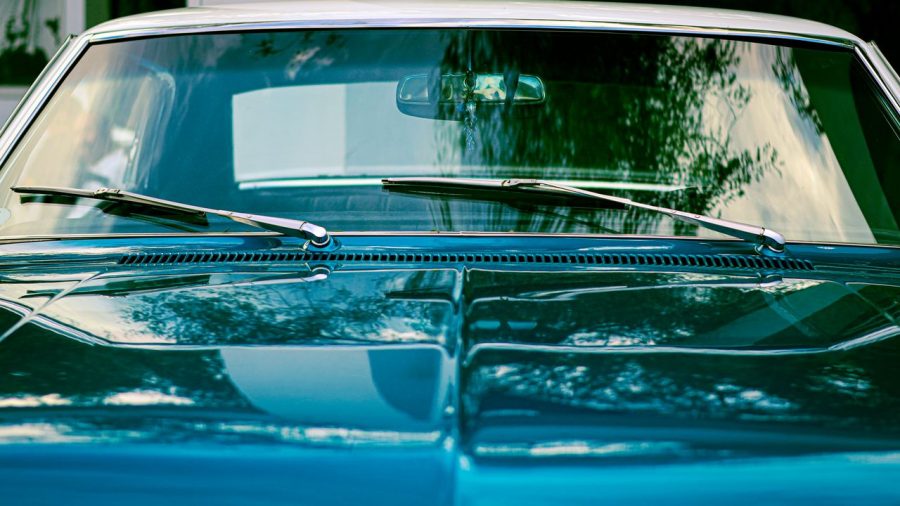 Cracked windscreen showing signs that replacement may be needed